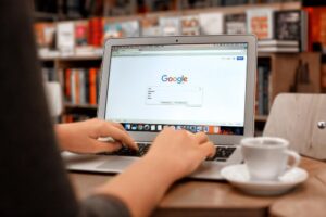 typing into google
