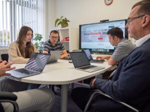 People having a meeting