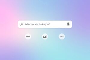 Search screen with "What are you looking for?"