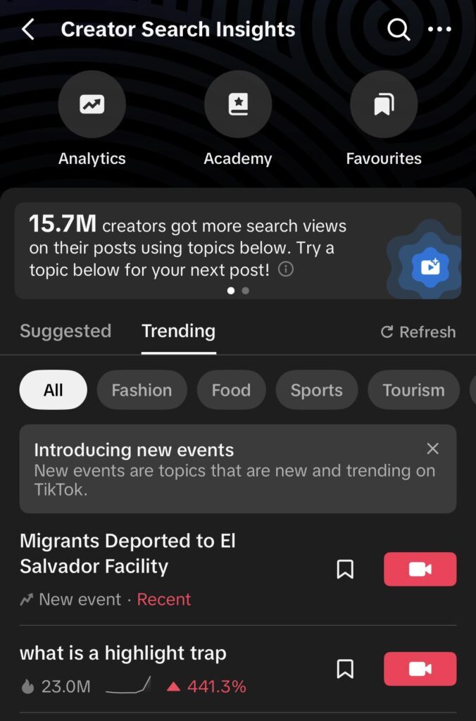 trending searches